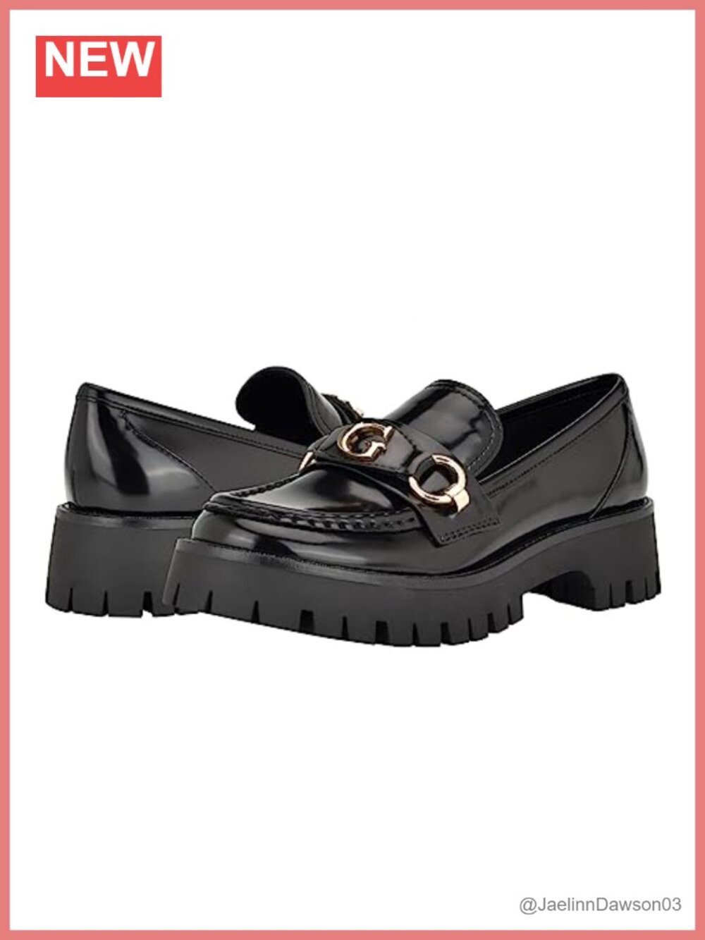 Faux Leather Lug Sole Platform Loafer Slip-On